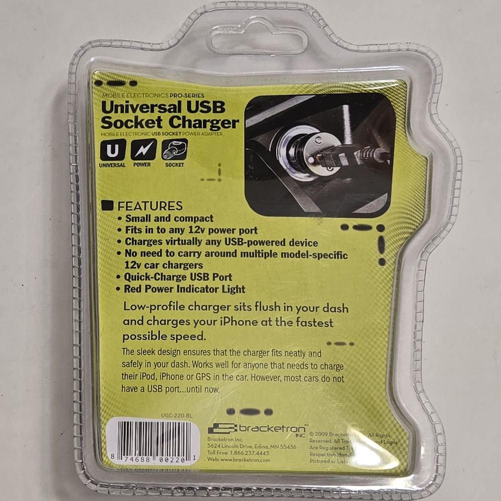 Bracketron Universal USB Socket Charger - Picture 2 of 2